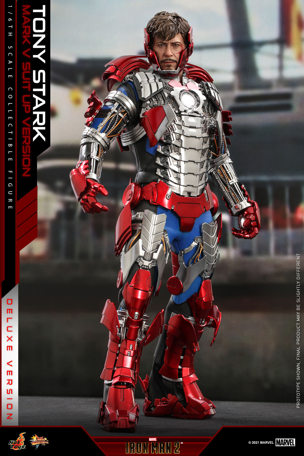 Hot Toys MMS600 1/6 Iron Man 2 - Tony Stark Mark V Suit up Version (Deluxe Version)