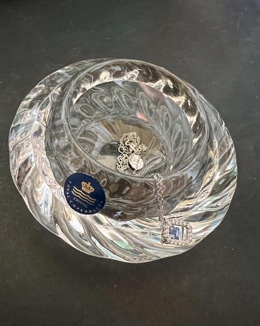 Crystal Candel holder Royal Copenhagen Brand Denmark