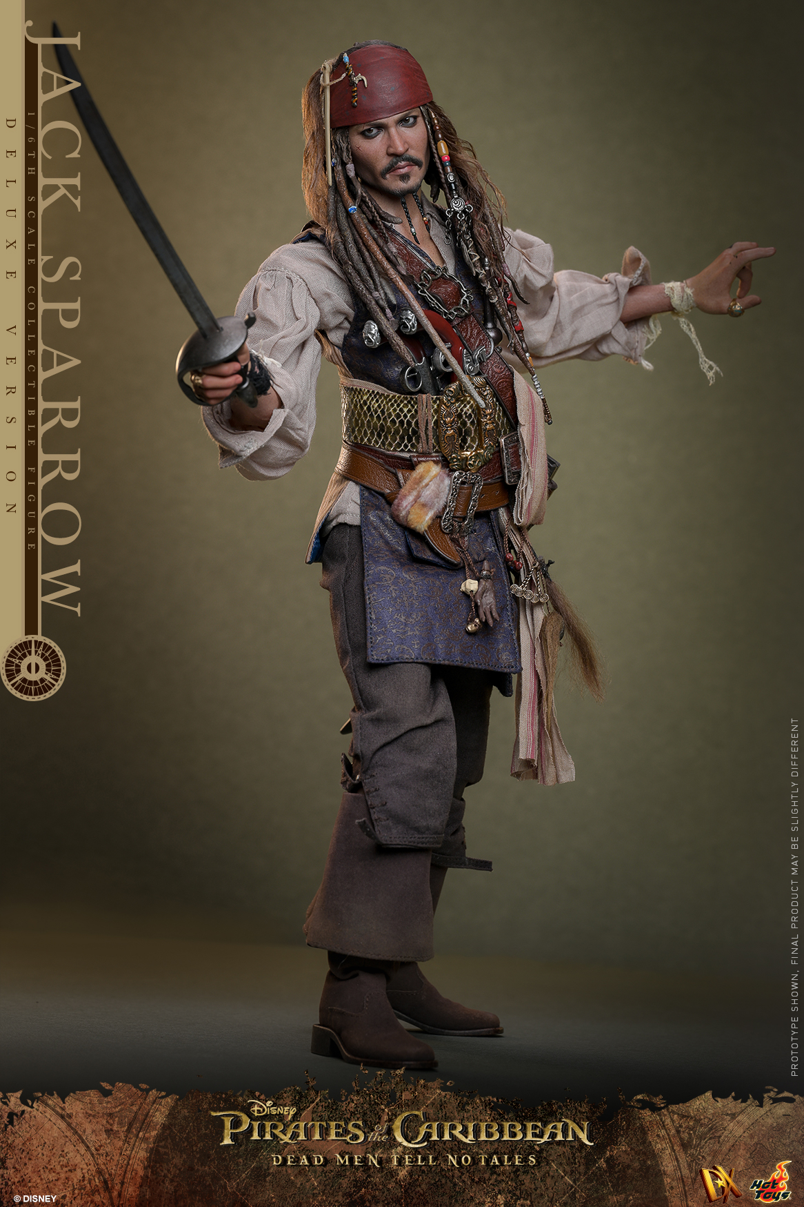Hot Toys DX38 Pirates of the Caribbean: Dead Men Tell No Tales - Jack Sparrow (Deluxe Version)