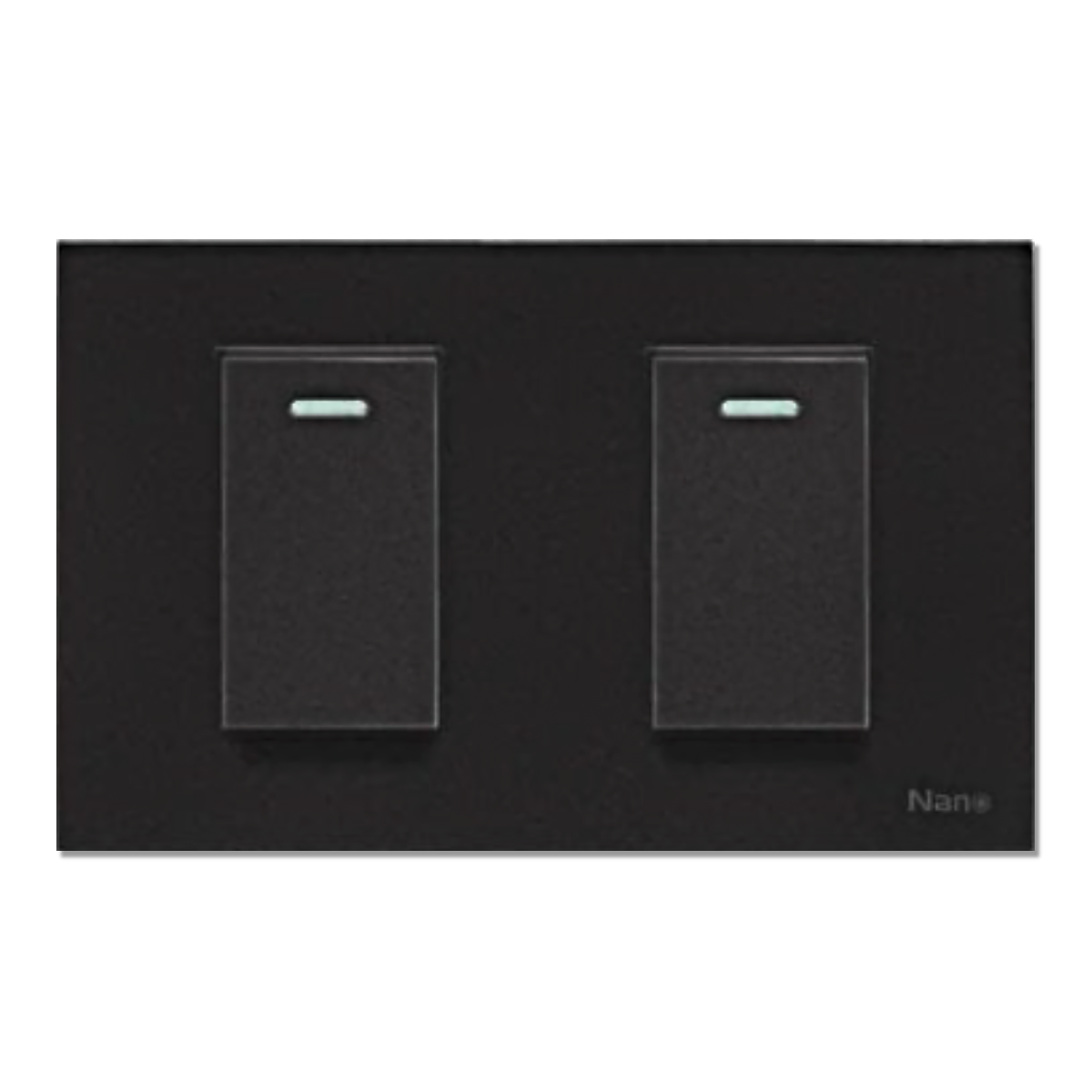 NANO ชุดสวิตช์ 1 ทาง ขนาดเล็ก 2 ตัว แบบมีพรายน้ำ Urban series สีดำ รุ่น CP101-B
