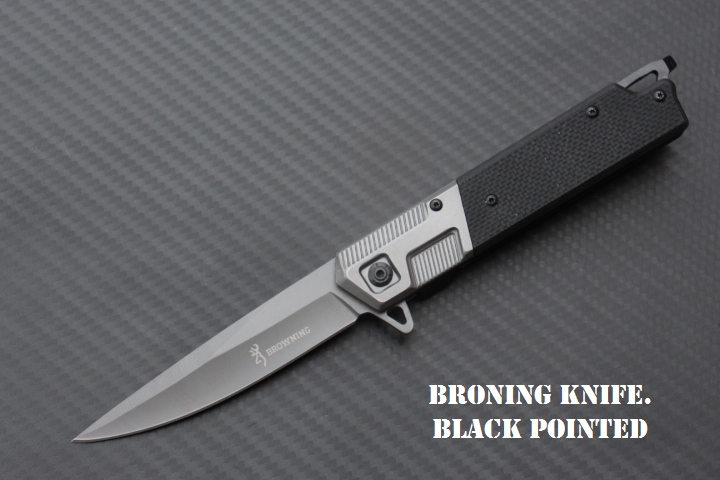 มีดพับ BROWNING BLACK POINTED ใบมีด 5Cr15mov ด้ามจับ G10
