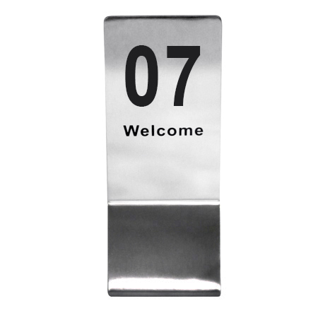 ป้ายโต๊ะสแตนเลสทรงสูง สำหรับใช้บอกหมายเลขโต๊ะ เลข 1-20 1617-020