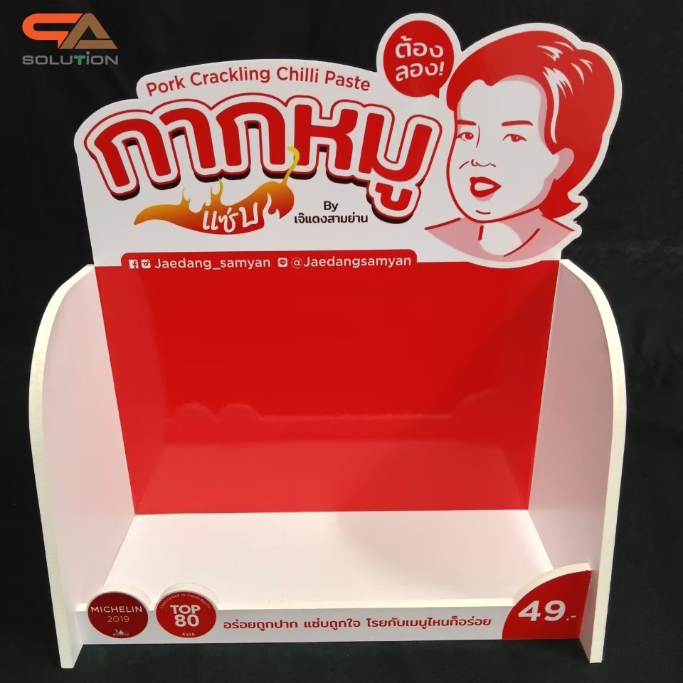 ชั้นวางสินค้าตั้งโต๊ะ TB-19 ขนาด (W) 23 x (D) 12 x (H) 25 cm. วัสดุพลาสวูดหนา 5 มม.