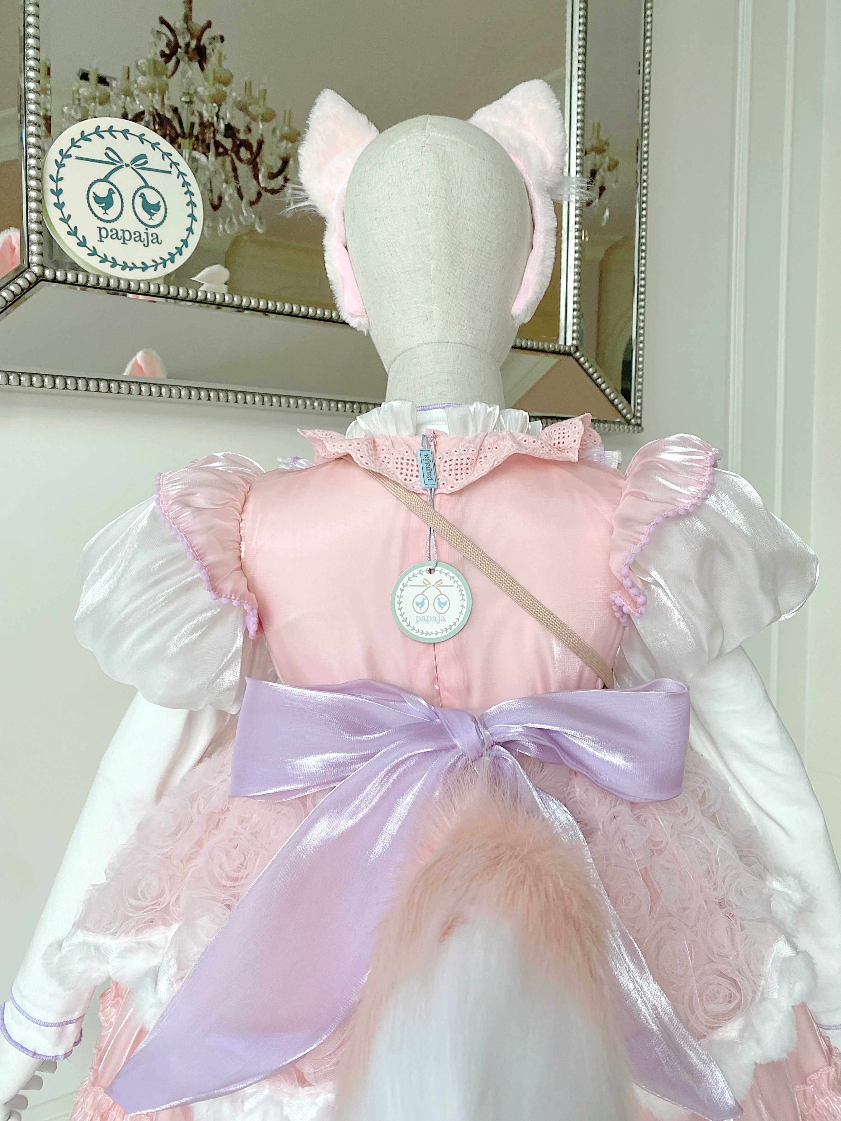 (เซต 5 ชิ้น) ชุดคอสเพลย์งานไฮพรีเมี่ยม ชุดลีน่าเบล Linabell ครบเซต (เดรสแขนตุ๊กตา+เสื้อแขนยาว+ที่คาดผม+กระเป๋า+หาง)