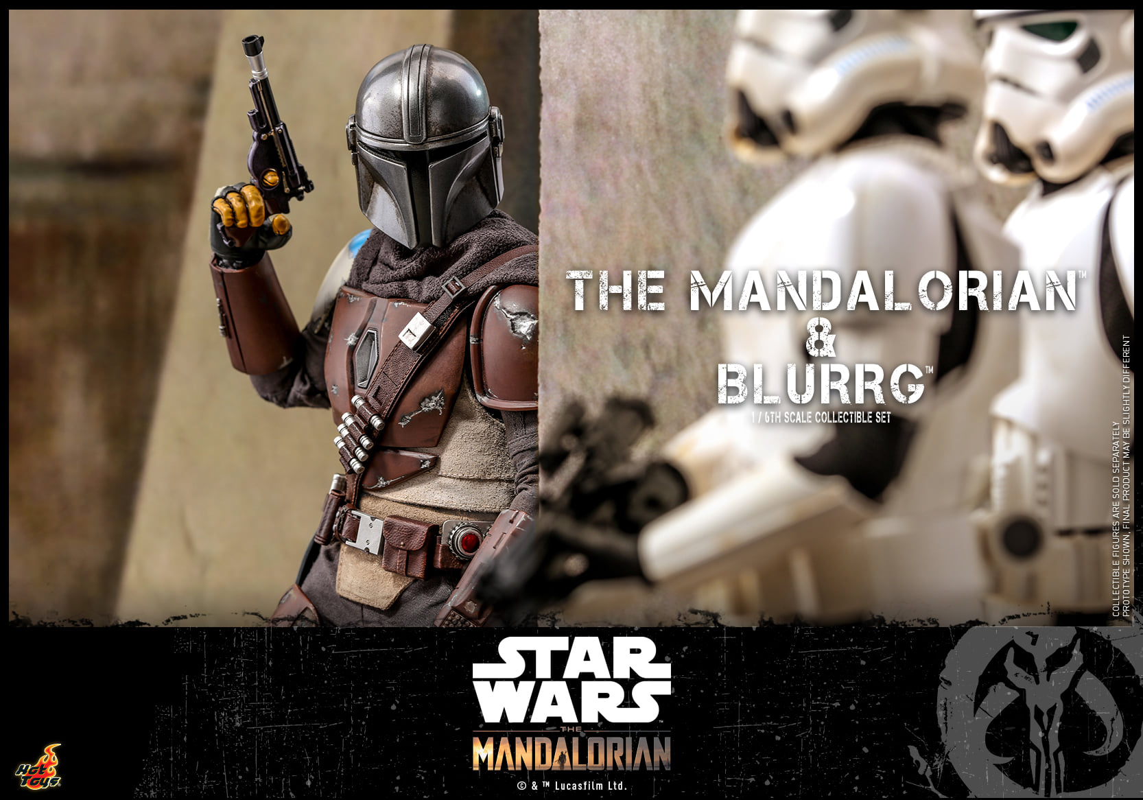Hot Toys TMS046 1/6 Star Wars: The Mandalorian™ - Mandalorian™ & Blurrg™
