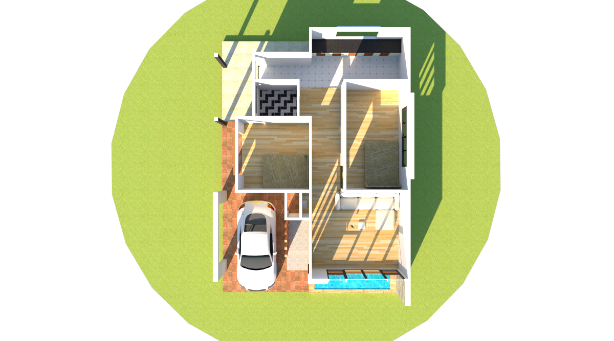 แบบบ้านโมเดิร์น ชั้นเดียว N1-02