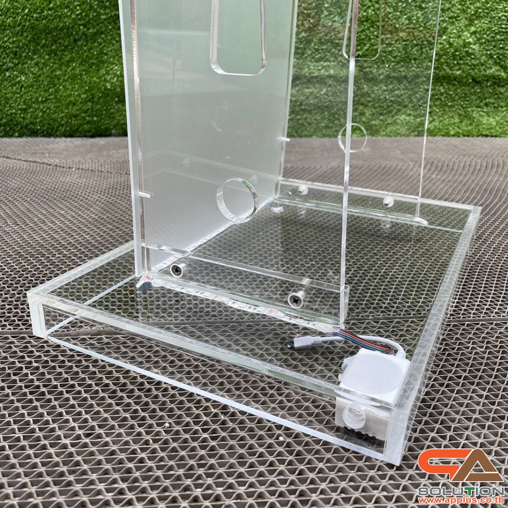 โพเดียมอะคริลิค เรืองแสงLED เปลี่ยนสีได้ พร้อมรีโมท TOP เอียงพร้อมกันตก ขนาด(W)60 x (L)40 x (H)114 cm.