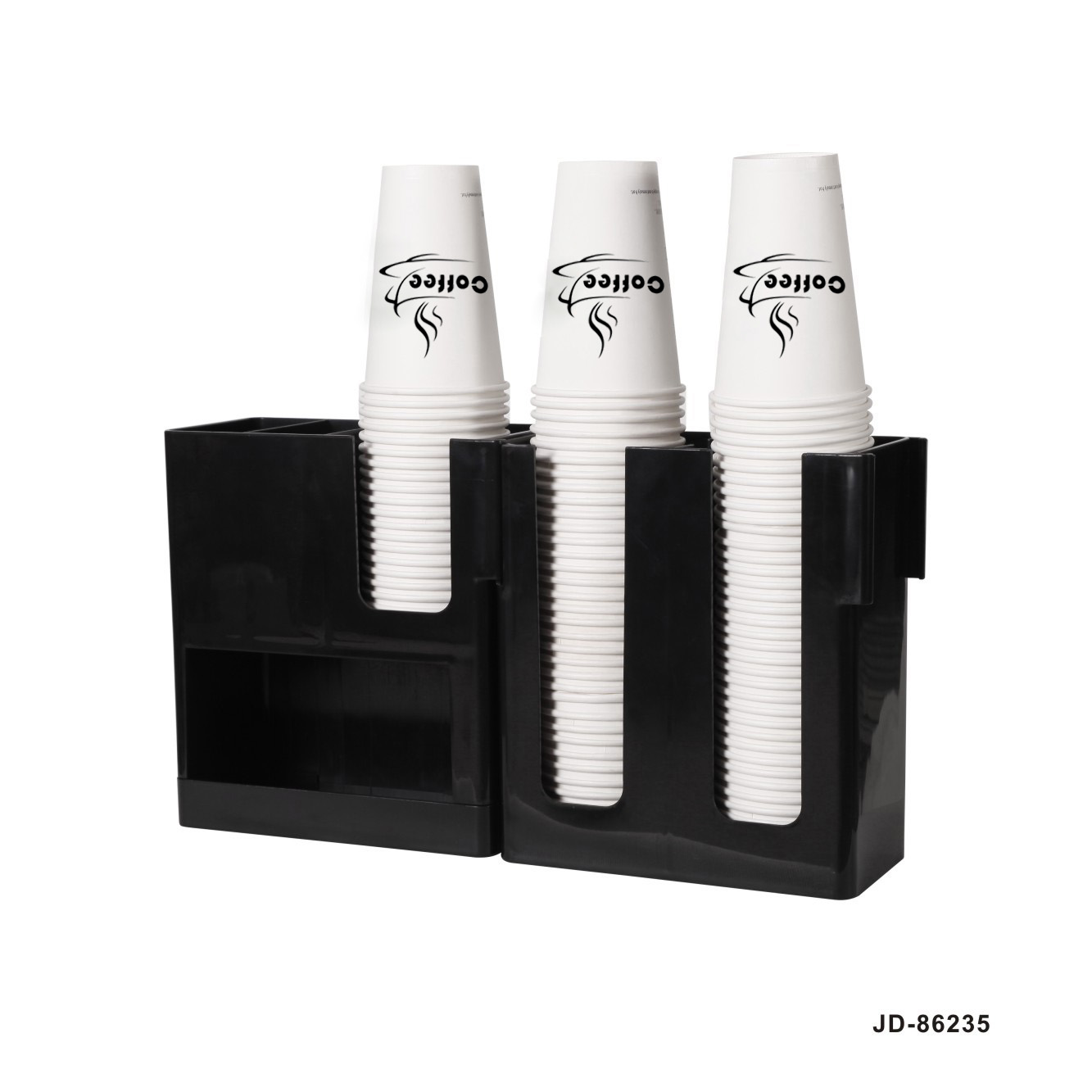 Coffee cup holder stored 2 compartments(Black)