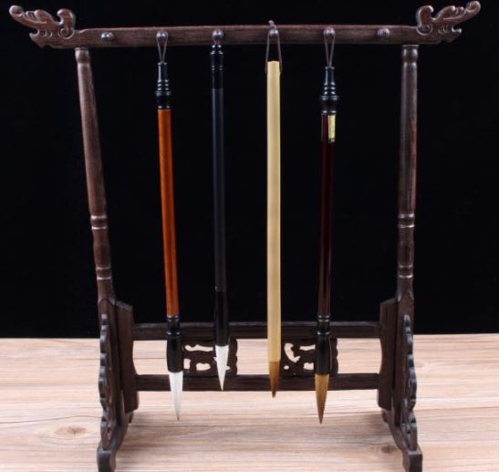 ที่แขวนพู่กันจีน 毛笔架 鸡翅木红木实木笔搁 毛笔挂 Maobi Hanging & Holder Mahogany Wood