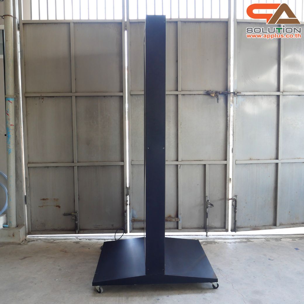 ตู้ไฟ LED ตั้งพื้น ฐาน SLOPE พร้อมล้อเลื่อน ขนาด 100x200 cm.พร้อมแผ่นอะคริลิค 2 แผ่น โชว์งานพิมพ์ 2 ด้าน เหมาะกับภายนอกอาคาร
