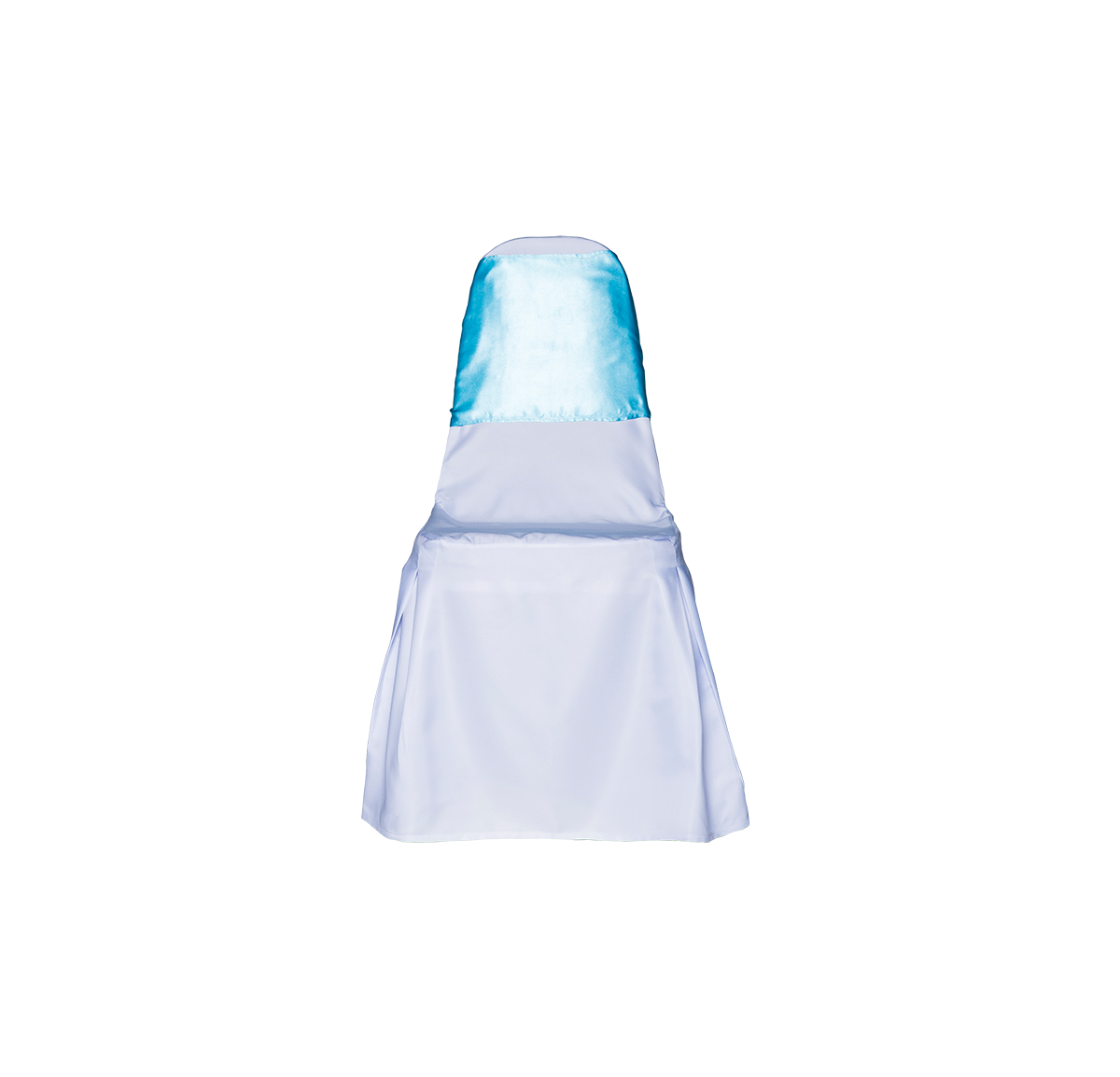 เช่าเก้าอี้บุนวม คลุมผ้าสีขาว ผูกโบว์สีทอง-สีฟ้า ( ขั้นต่ำ 10 ตัว )