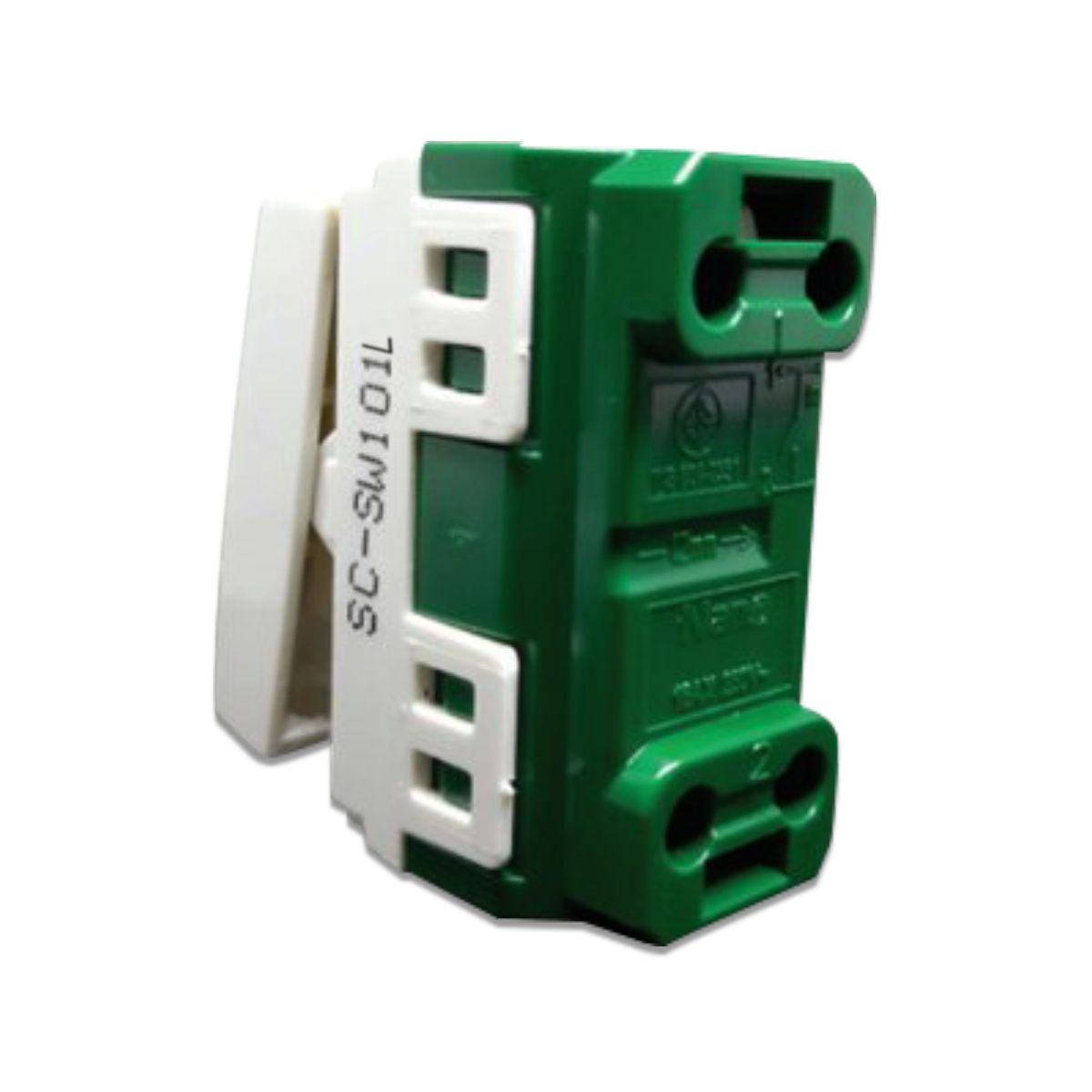 NANO สวิตซ์ 1 ทาง ขนาด 1 ช่อง มีไฟ (ตอนปิด) Classic series สีขาว รุ่น SC-SW101L (20 ชิ้น/กล่อง)