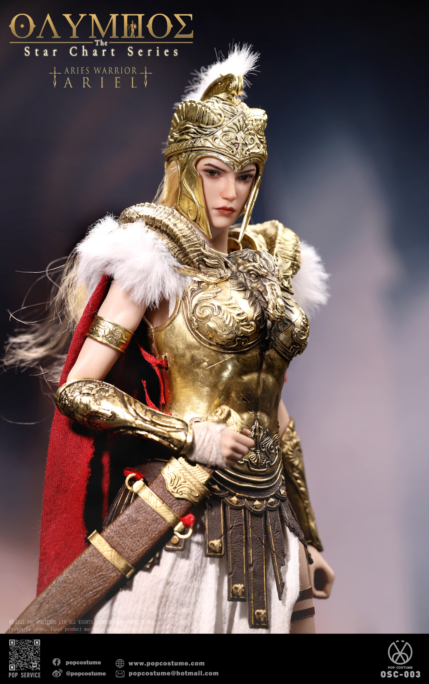 POP COSTUME OSC-003 1/6 Olympus: The Star Chart Series - Aries Warrior Ariel