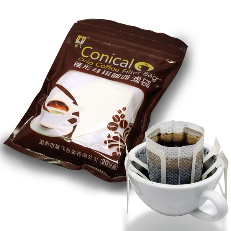ถุงกรองกาแฟ ดริปคอฟฟี่แบบหูแขวน 90x90 mm. 1 แพ็ค 20 ชิ้น