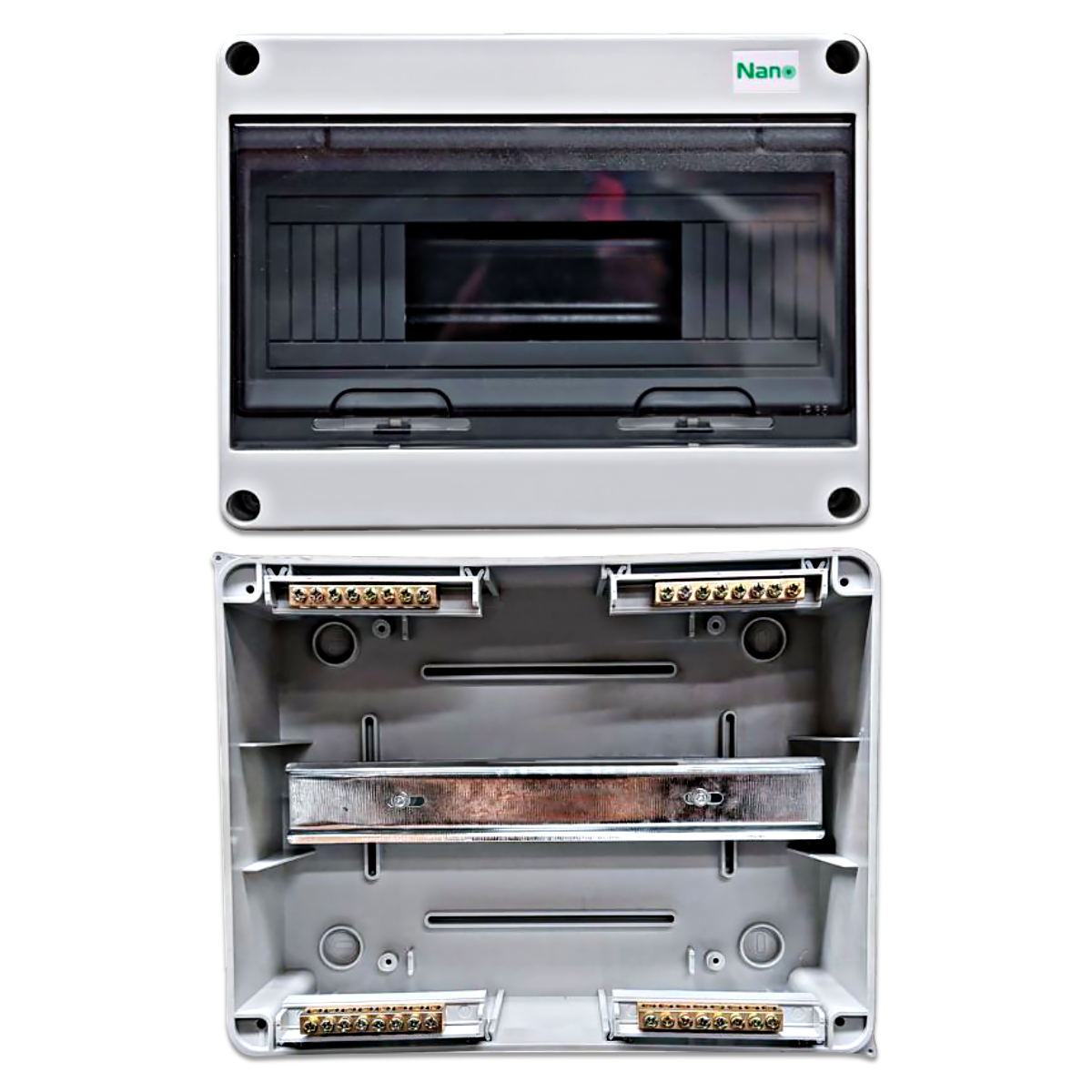 NANO ตู้คอนซูมเมอร์ยูนิตกันน้ำ IP65 ขนาด 12 ช่อง (ABS+PC) (ตู้เปล่า)