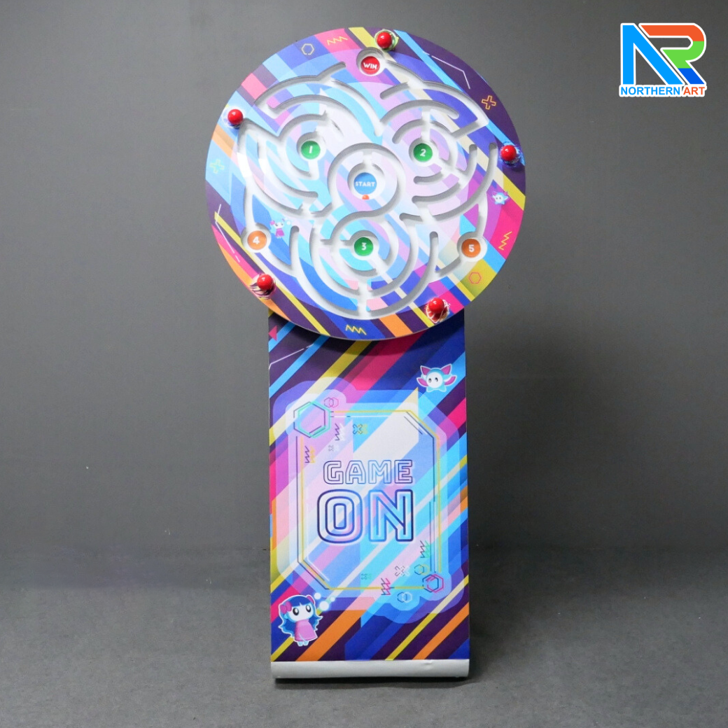 เช่าเกมส์เขาวงกตตั้งพื้น ขนาดวงล้อ 80 cm. พร้อมลูกแก้วคละสี 3 ลูก