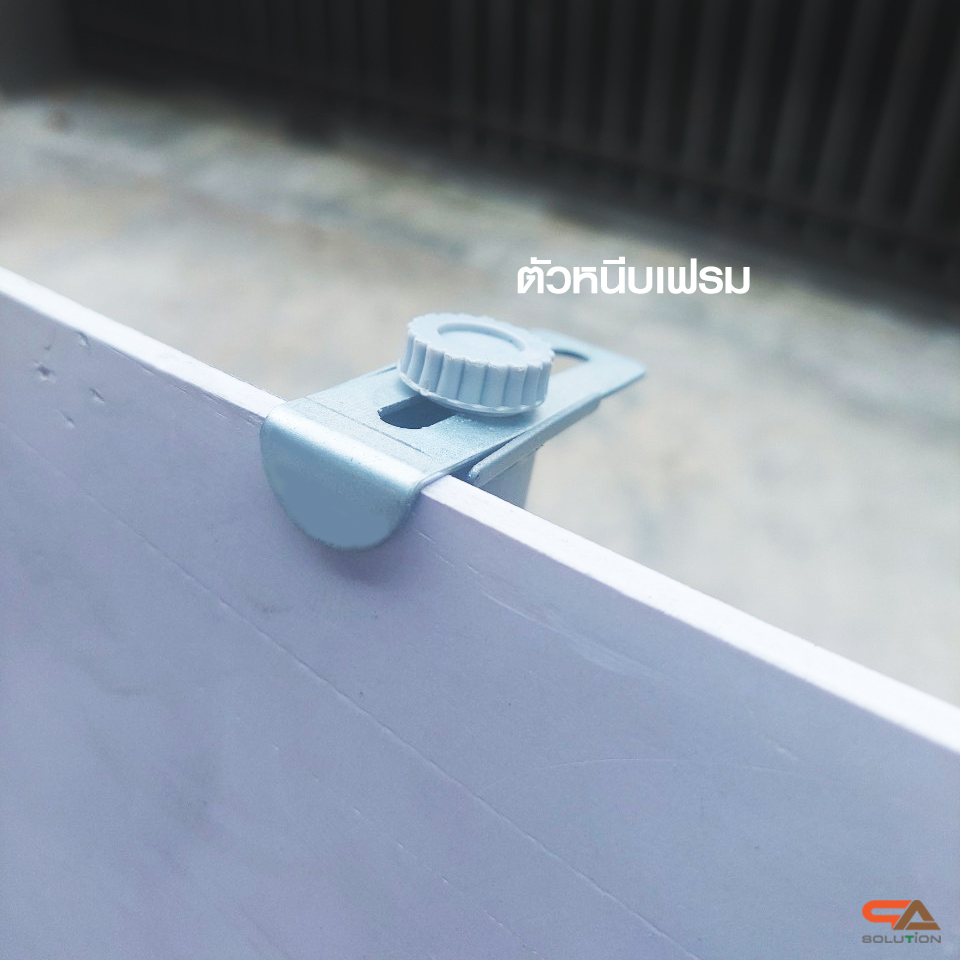 ขาตั้งป้าย ปรับขนาดได้ วัสดุอะลูมิเนียม ถอดประกอบได้ เคลื่อนย้ายสะดวก รองรับขนาดงานพิมพ์ (W) 120-240 x (H) 60-145 cm.