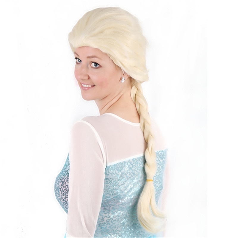 วิกผมเอลซ่า เกรดพรีเมี่ยมวัสดุอย่างดี (Free Size เด็ก)