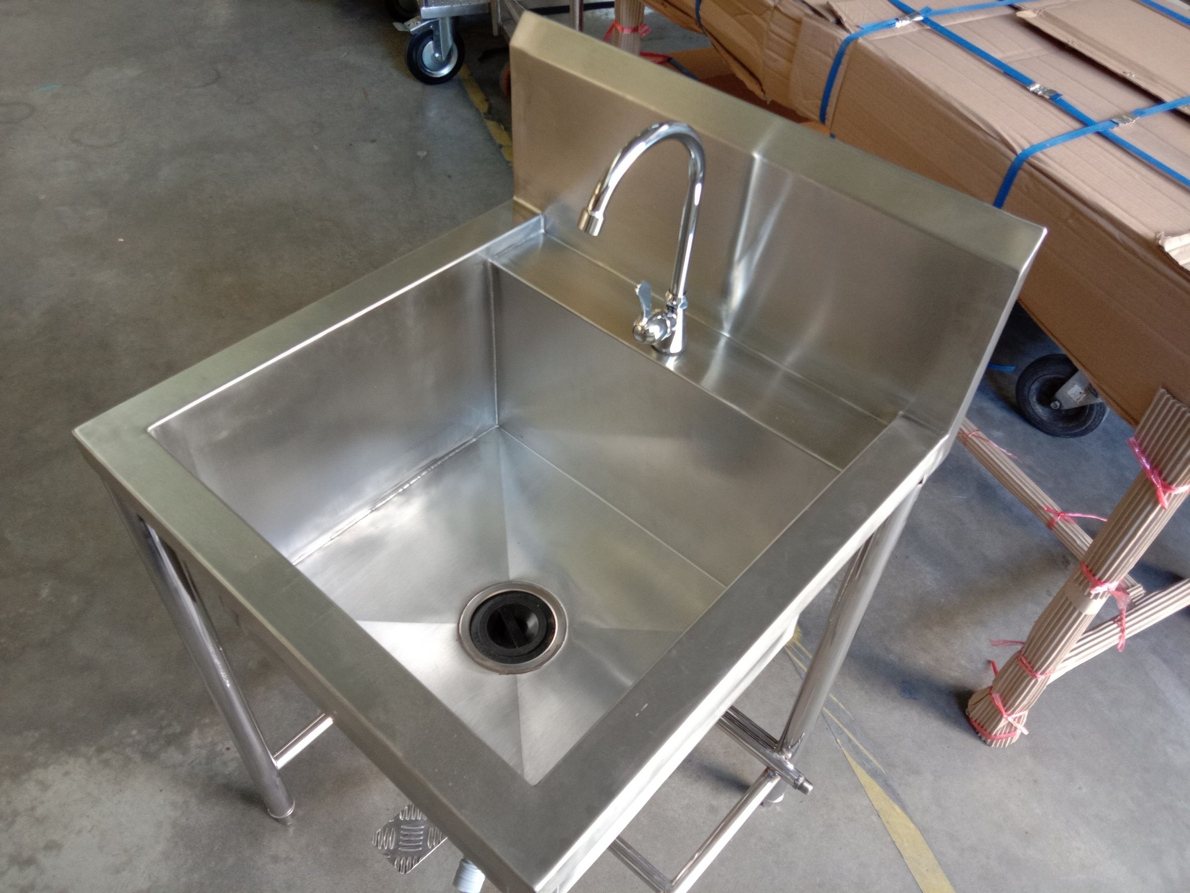 อ่างซิงค์ 1 หลุม แบบเหยียบด้วยเท้า เกรด A 304