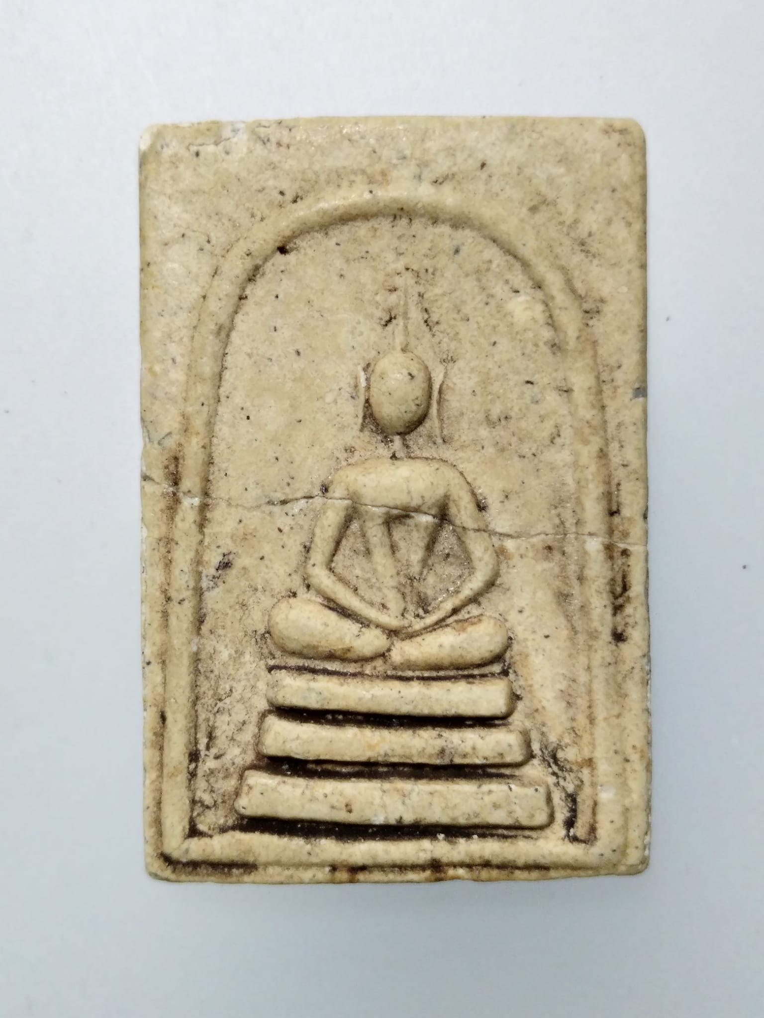 F032 พระสมเด็จหลวงปู่นาค วัดระฆัง ปี2485 พิมพ์สามชั้นแขนหักศอก