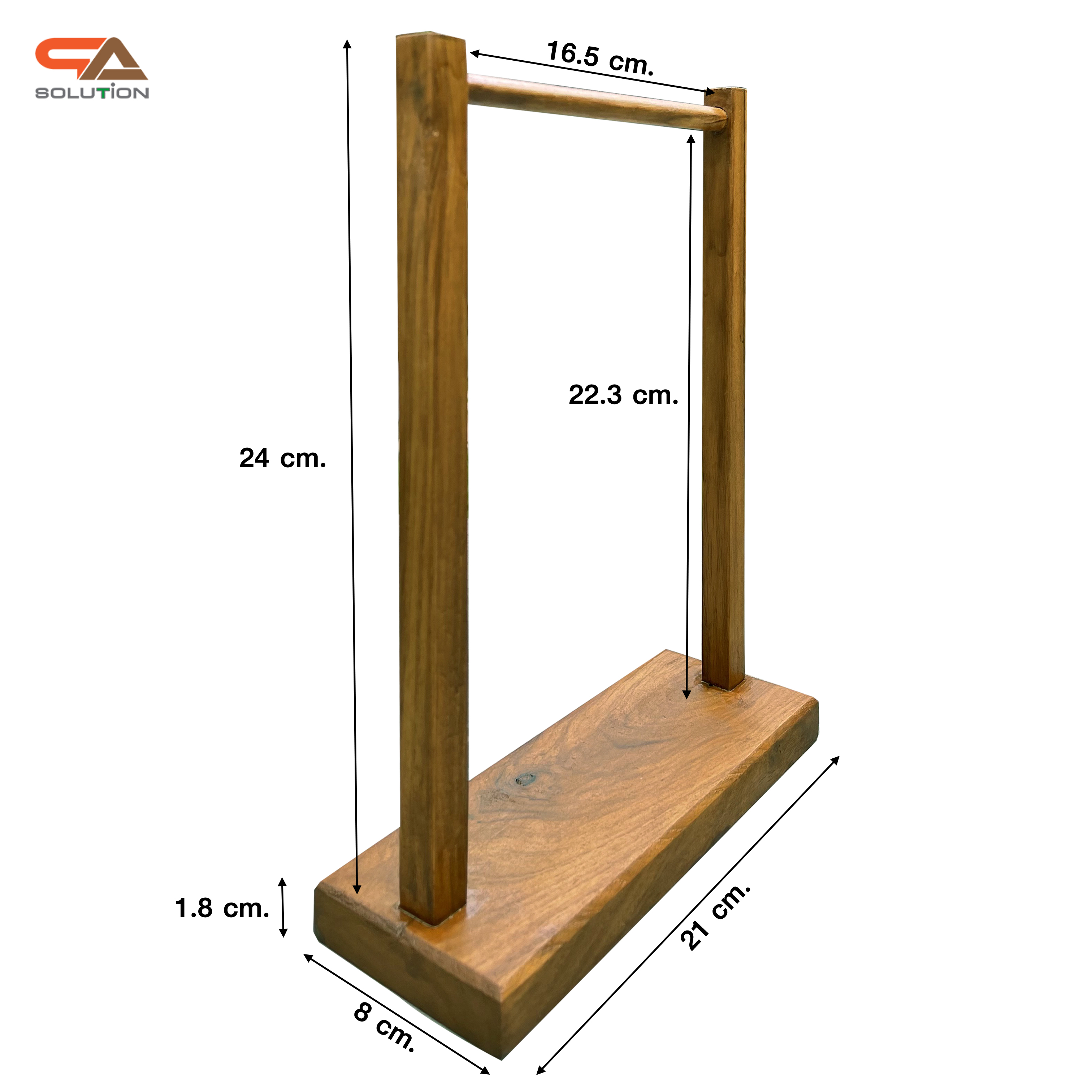 เมนูตั้งโต๊ะ ไม้จริง ทำสีสัก รุ่น D1 ขนาด A5 พร้อมห่วง 2 อัน ( ไม่รวมงานพิมพ์ )