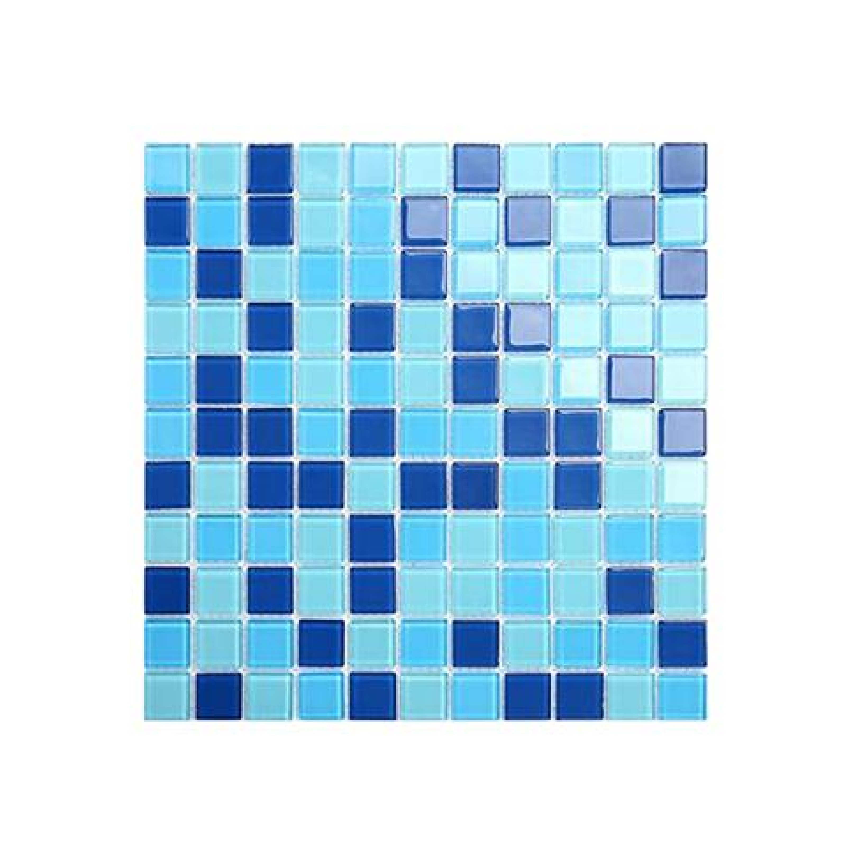 กระเบื้องโมเสกแก้ว KASSA รุ่น KS4021PM ขนาด 30 x 30 ซม. สีน้ำเงิน - ฟ้า