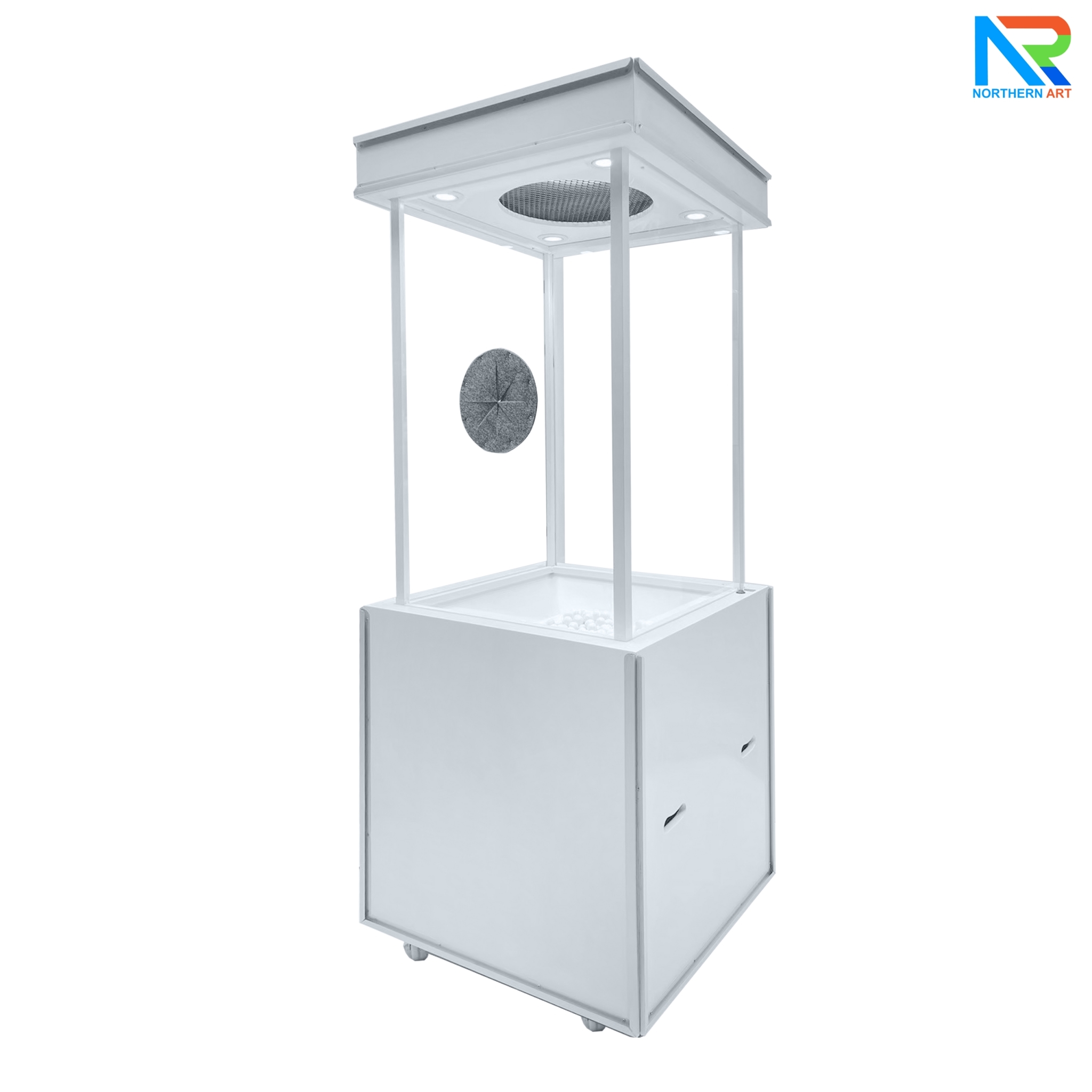 เช่าเกมส์ตู้ลม เช่าตู้ลมจับรางวัล (W)70 x (L)70 X (H)176 cm.พร้อมงานพิมพ์สติ๊กเกอร์ ไม่รวมบอลโฟม