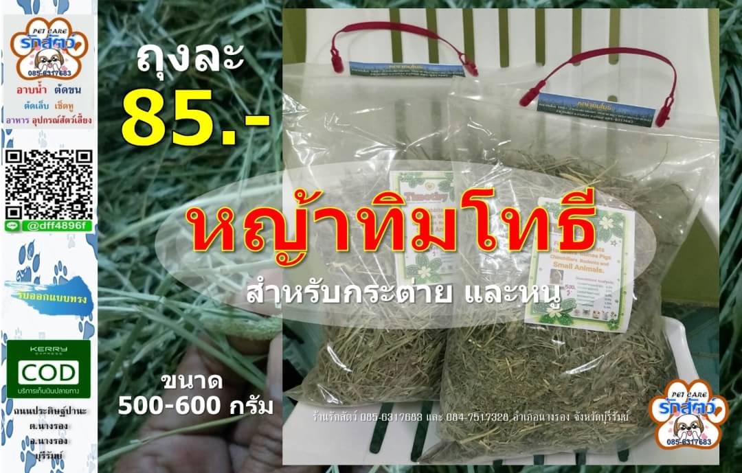 🐇หญ้าทิมโมธี หญ้ากระต่ายคุณภาพสูงมาก สินค้าเข้าแล้วครับ 🐹คัดเองกับมือว่าเป็น ทิมโมธี100% 🐭 🐇- ขนาด 200-300 กรัมโดยประมาณ 35 บาท-/ถุง 🐇- ขนาด 500-600 กรัมโดยประมาณ 85 บาท/ถุง มาเลือกชมได้ครับที่ร้าน 📮มีบริการ