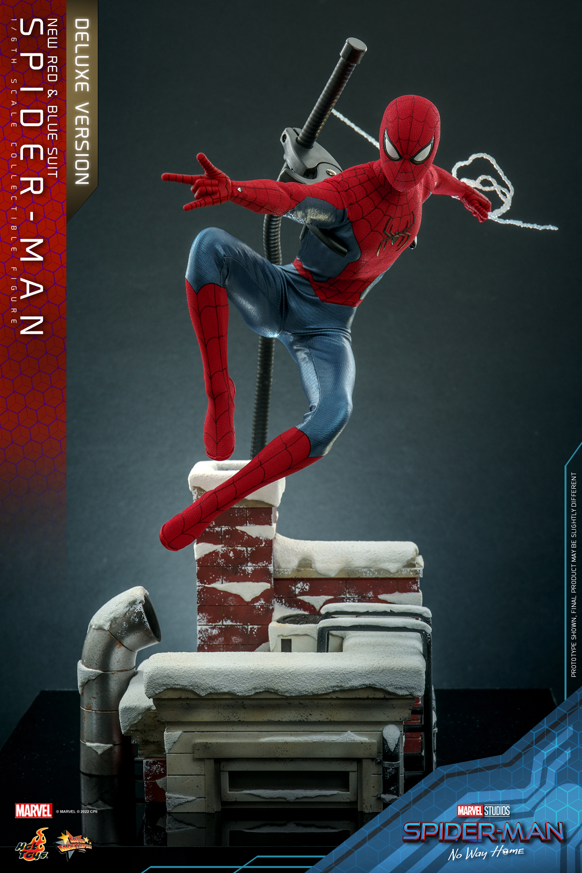 Hot Toys MMS680 1/6 Spider-Man: No Way Home - Spider-Man (New Red and Blue Suit) [Deluxe Version]