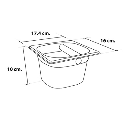 ที่เคาะกากกาแฟ อ่างเคาะกากกาแฟ ลึก 10 ซม.