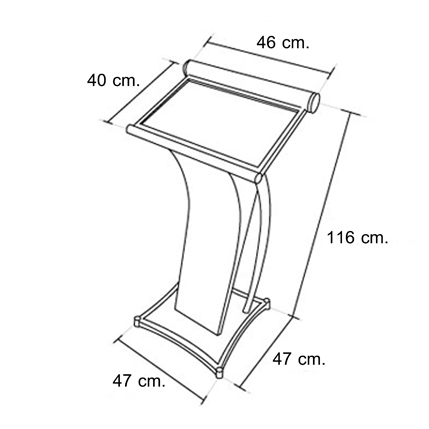 โพเดี่ยม หรือ แท่นยืนบรรยาย ทรงเอียง