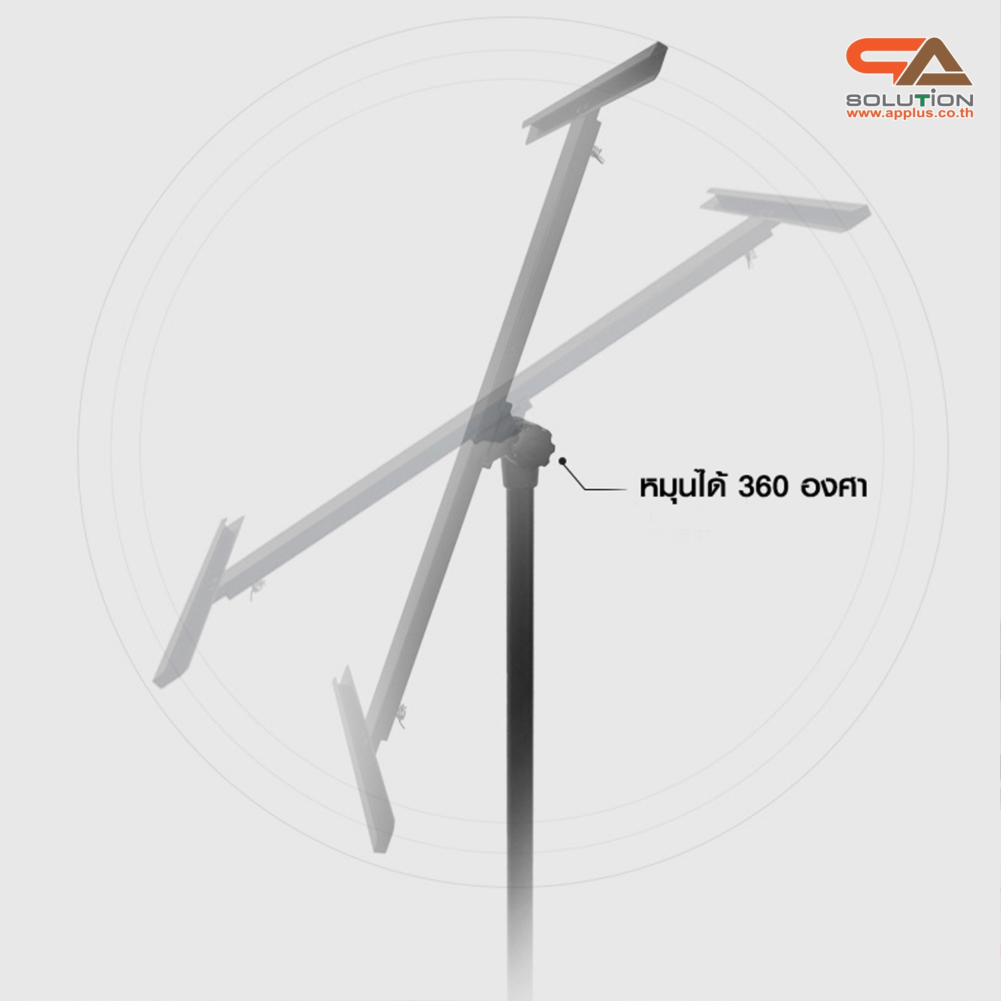 CLEARANCE SALE! ขาตั้งโปสเตอร์ สีดำ รุ่นเอียง เสาเดี่ยว ฐานกลม ปรับมุมเอียงได้ 360 องศา ถอดประกอบได้