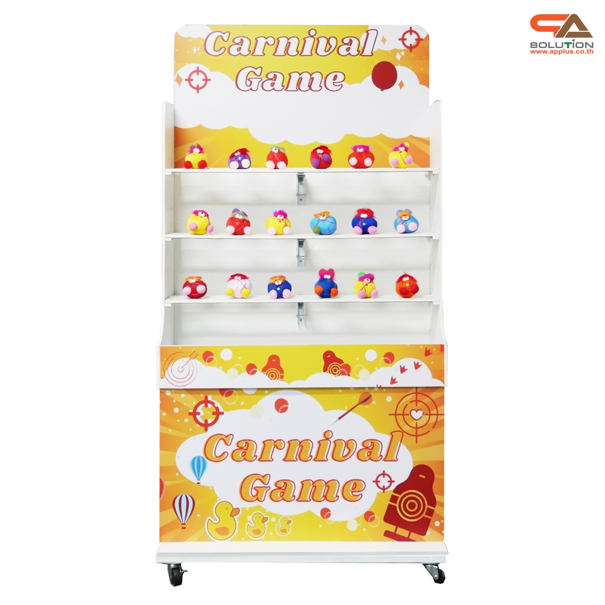 เกมส์ CARNIVAL GAME ปาตุ๊กตา ขนาดโครง (W) 90 x (L)50 x (H)176 cm. พร้อมตุ๊กตา 18 ตัว และบอลโฟม 12 ลูก