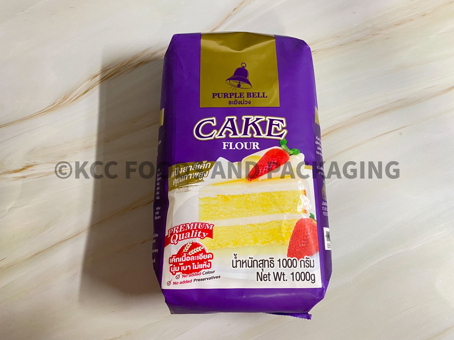แป้งสาลีเค้กคุณภาพสูง ตรา ระฆังม่วง ขนาด 1000กรัม
