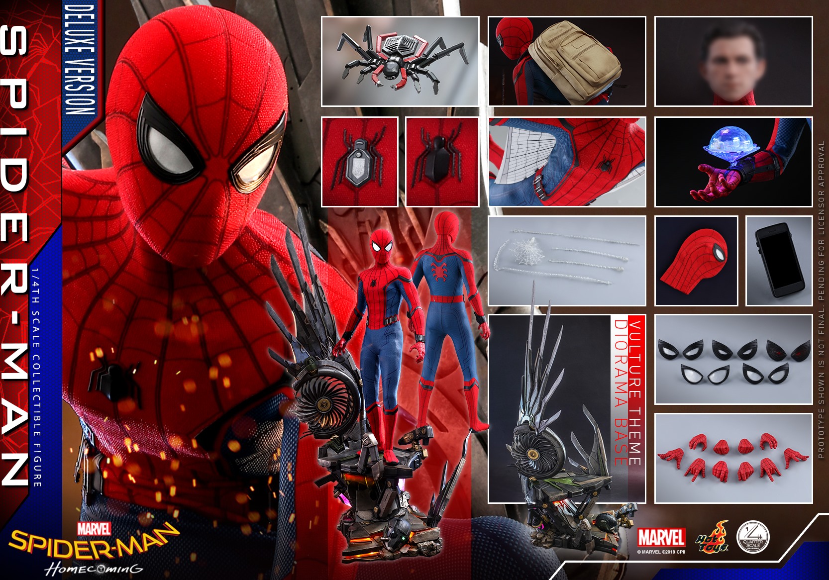 Hot Toys QS015 Spider-Man: Homecoming 1/4 Spider-Man (Deluxe Version)