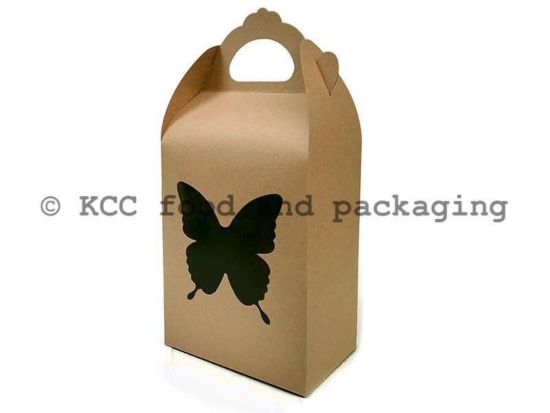 KB22 - กล่องผีเสื้อ สีน้ำตาล (10ใบ) - Ido