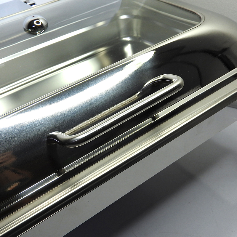 หม้ออุ่นอาหาร 9 ลิตร ทรงเหลี่ยม ฝากระจก