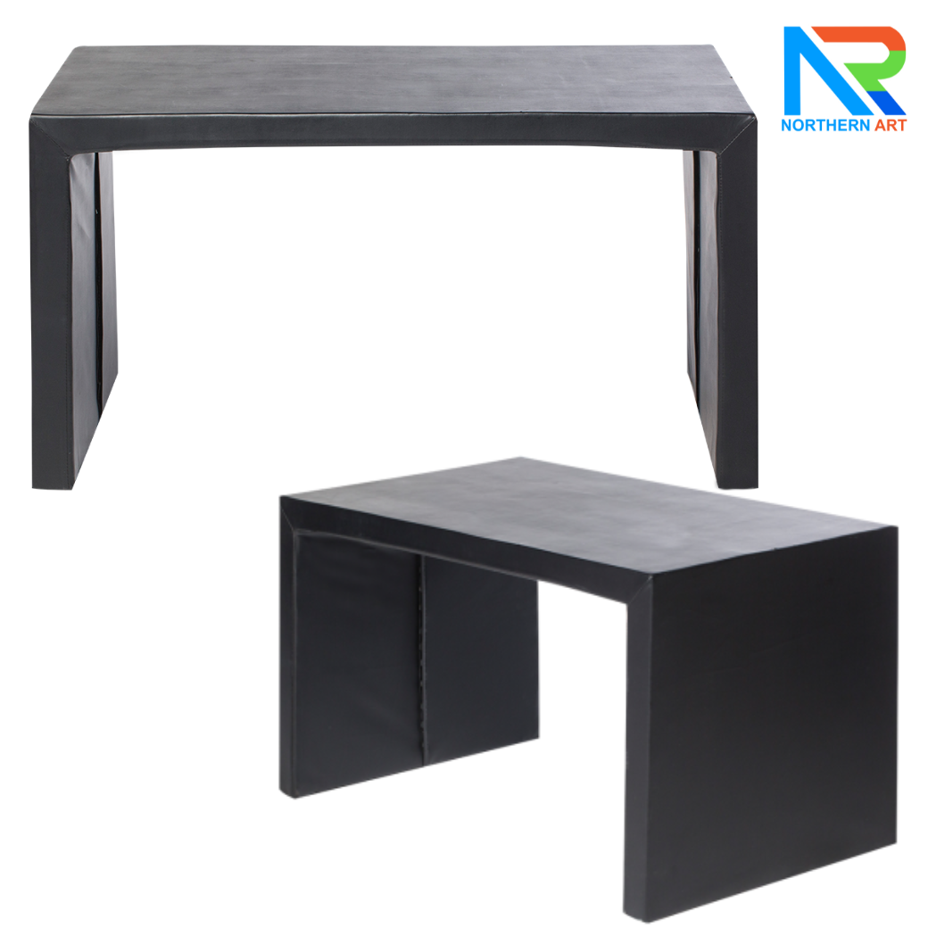 เช่าโต๊ะกลางทรงตัว U หุ้มด้วยหนัง มี 2 สี ขาวและดำ ขนาด (W)100 x (D)60 x (H)55 cm.