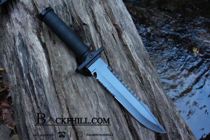 มีดพกลุยป่า COLUMBIA รุ่น 2328A # มีดทรงโบวีใบรมดำสำหรับลุยป่า ขนาด 14 นิ้ว พร้อมซองแข็ง