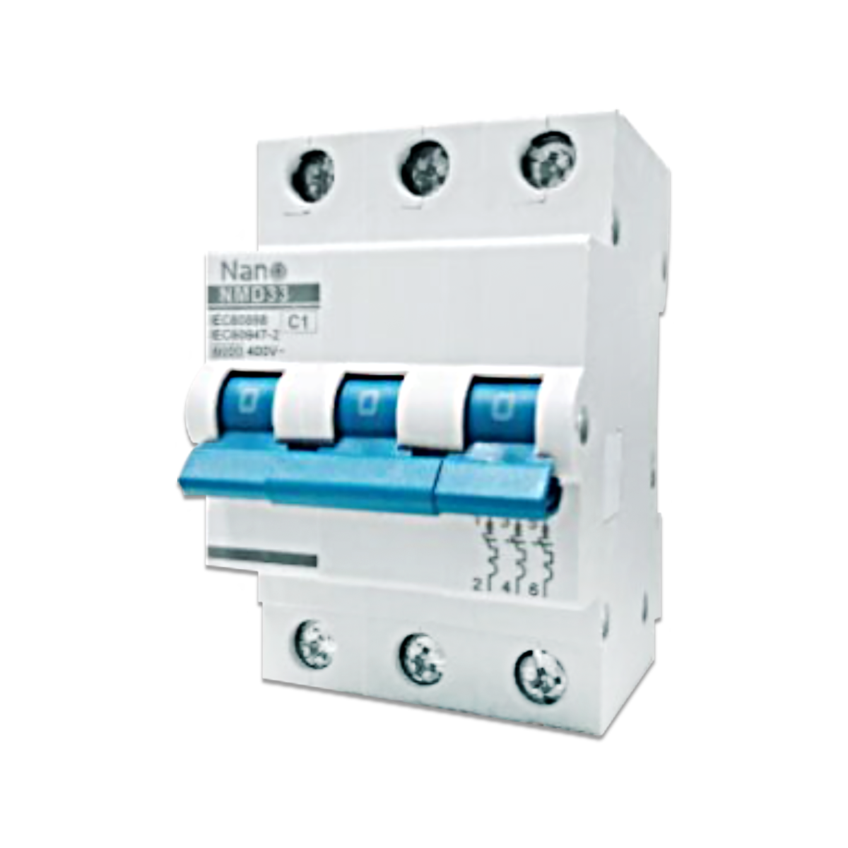 NANO เซอร์กิตเบรกเกอร์ MCB 3 Pole 6kA รุ่น NMD33C (4 ชิ้น / กล่อง)