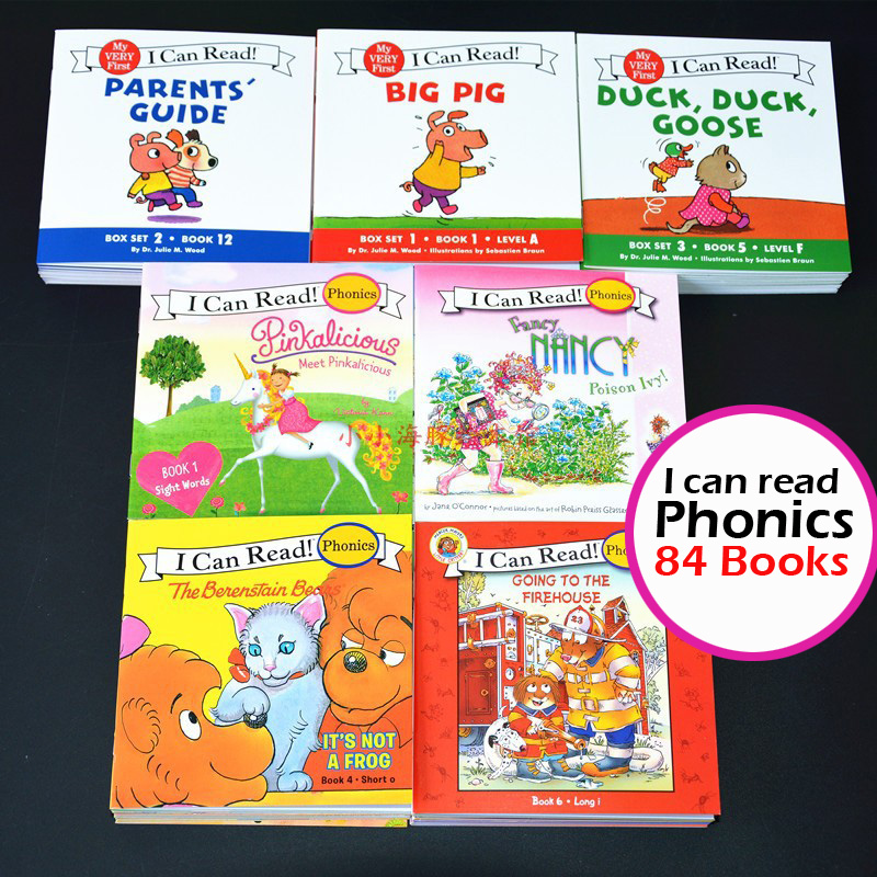 (In Stock) พร้อมส่ง หนังสือนิทานเล่มเล็ก I Can Read Phonics จากนิทานชื่อดัง 7 เรื่อง รวม 84 Books เหมาะสำหรับเด็กๆ วัย 2-5 ปี