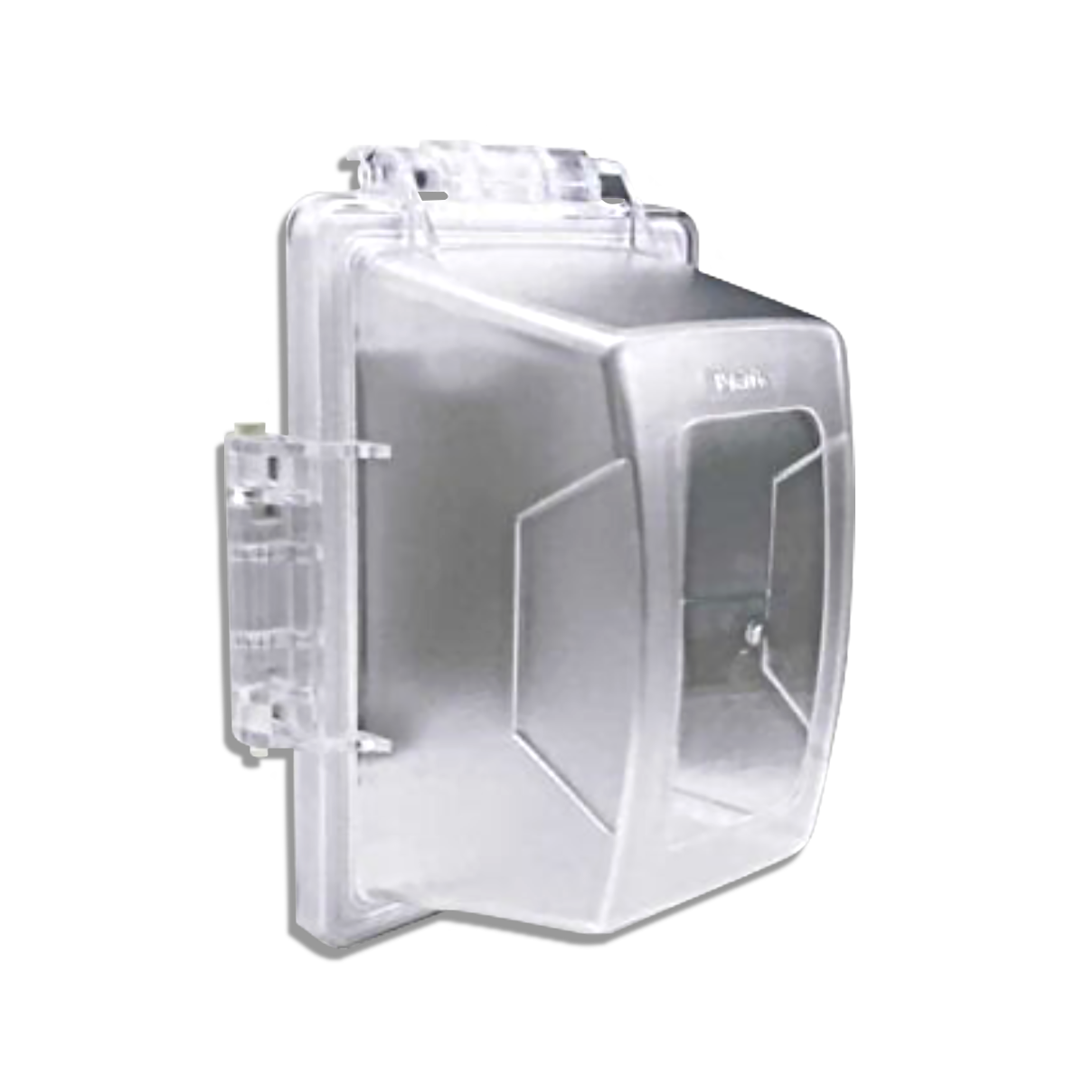 NANO ฝาครอบแผงหน้ากากกันน้ำแบบฝาสูง สีขาว(ฝาใส) รุ่น NANO-414CW (20 ชิ้น/กล่อง)