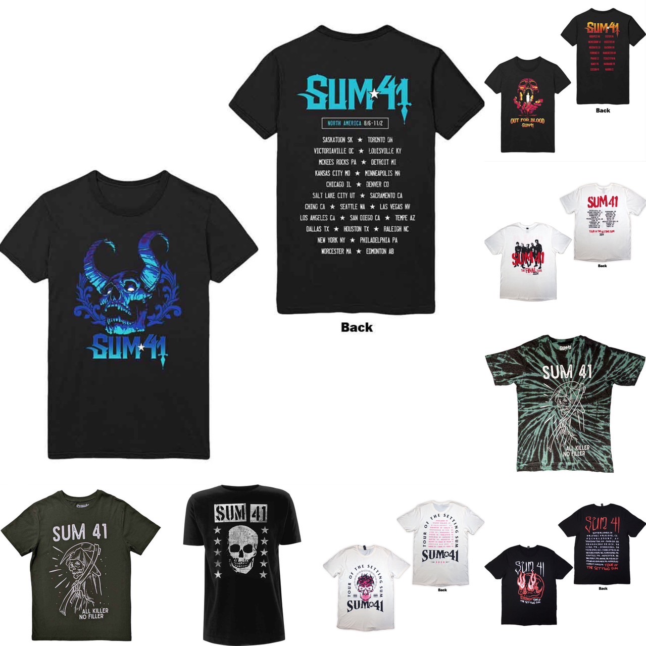 [PREORDER] เสื้อวง SUM 41 T-SHIRT ลิขสิทธิ์แท้ UK รวมลายสุดฮิต
