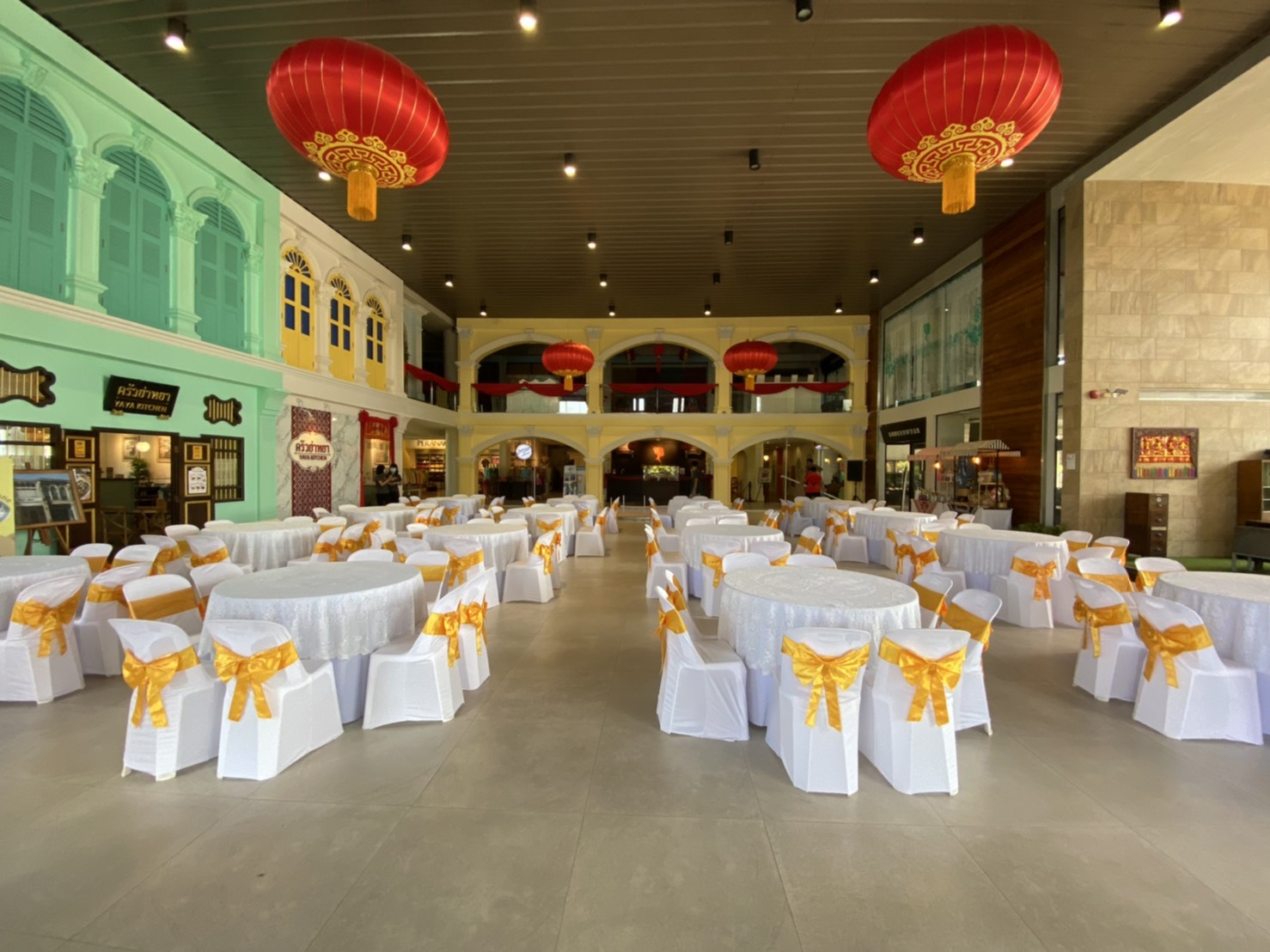 โต๊ะกลม 1.2 เมตร พร้อมเก้าอี้ (โต๊ะจีน) เหมาะสำหรับงานจัดเลี้ยงประเภทต่างๆ