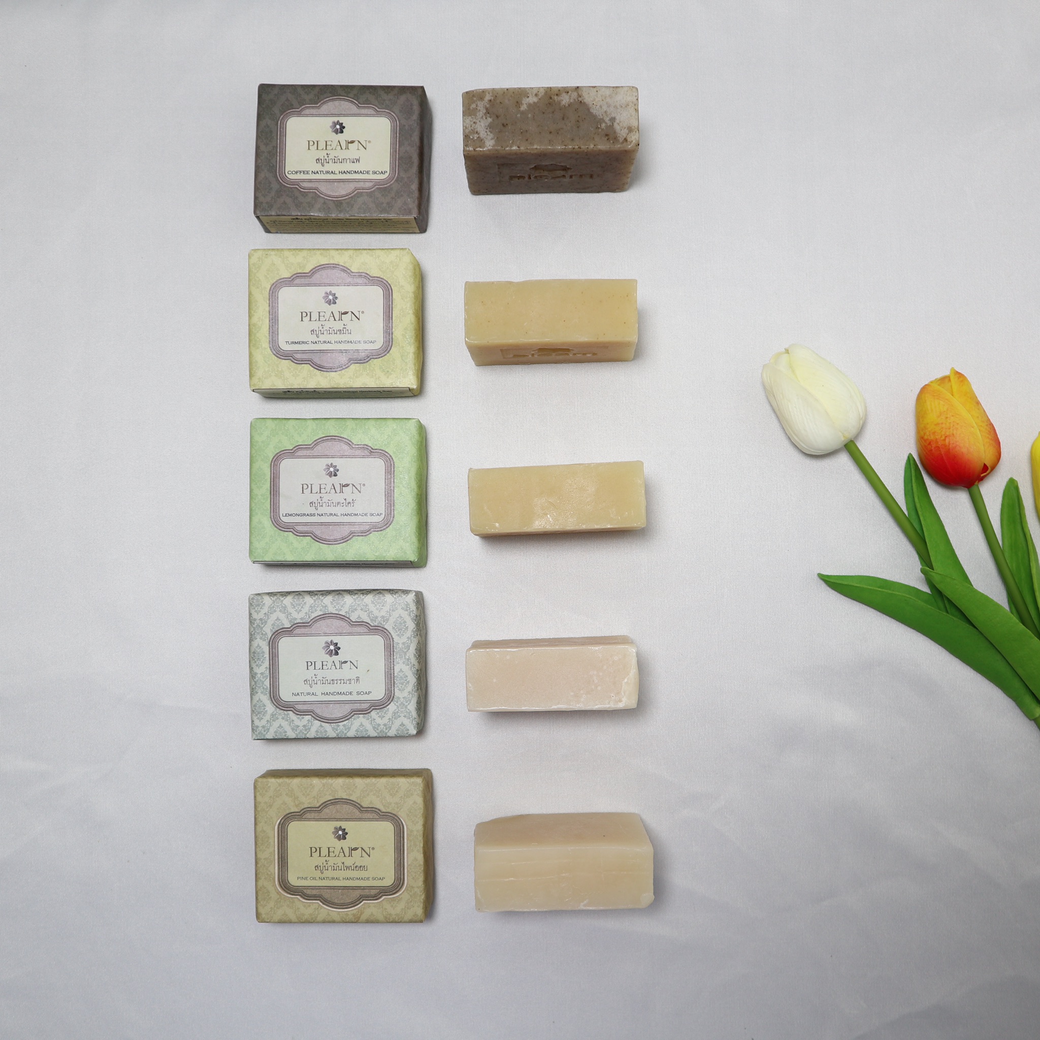 PLEARN สบู่น้ำมันกาแฟ ขนาด 100 g. จำนวน 3 ก้อน