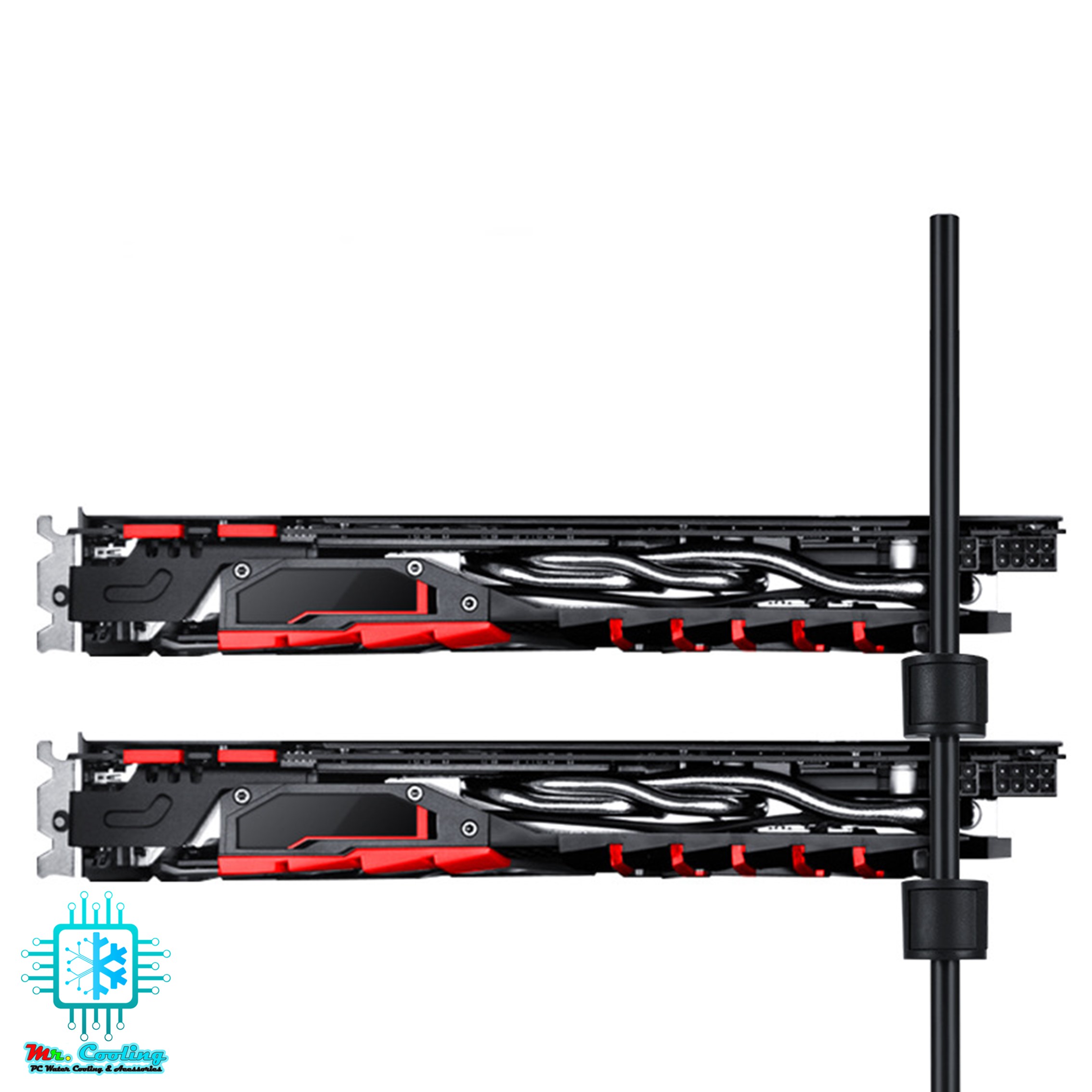ค้ำการ์ดจอโลหะ 2ชั้น ปรับระดับได้ มีฐานแม่เหล็ก ดูดติดเคส ยาว26cm, VGA Holder 2Bars Magnet Stand