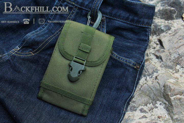 กระเป๋าติดเอวเล็กใส่มือถือสีเขียวทหาร กระเป๋าคาดเอว กระเป๋าคาดเอวทหาร กระเป๋าคาดเอวช่างกล้อง กระเป๋าทหาร กระเป๋าbiker