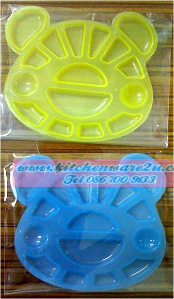 P08222 จานสีรูปหมี น่ารัก FC (ราคาขายส่ง 2 โหล/ 24 ชุด) 60บ/โหล ขายส่ง 5 บาท ขายส่งทุกอย่าง 20 บาท)