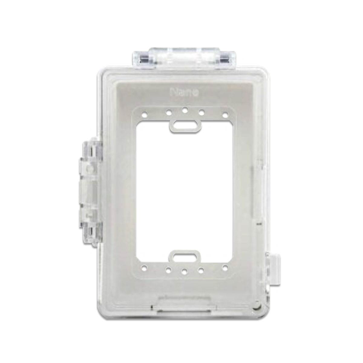 NANO ฝาครอบแผงหน้ากากกันน้ำแบบเรียบ สีขาว(ฝาใส) รุ่น NANO-413CW (20 ชิ้น/กล่อง)