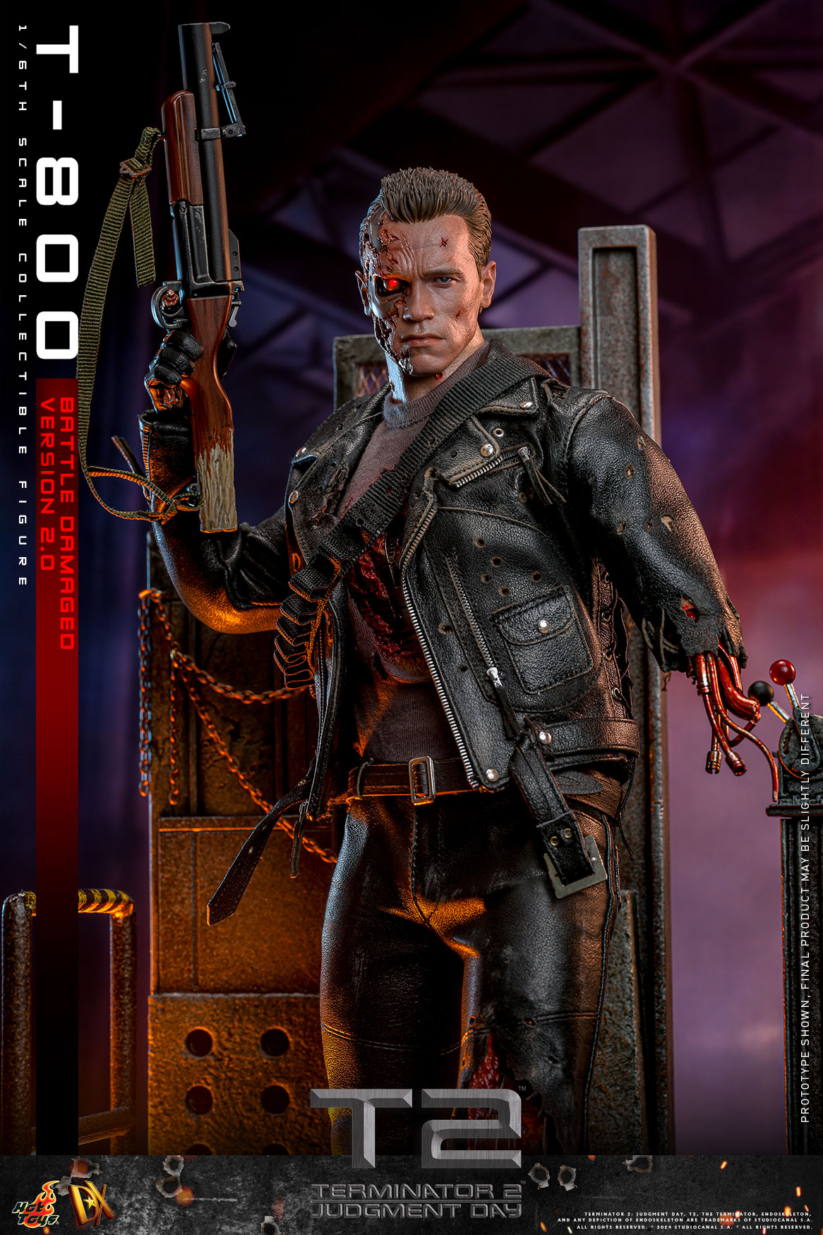 Hot Toys DX46 Terminator 2: Judgment Day - T-800 (Battle Damaged Version 2.0)